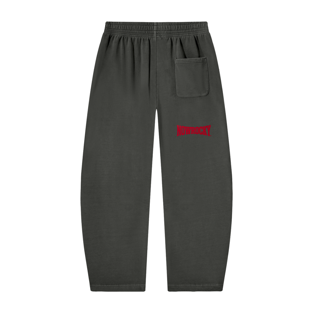 Spodnie Dresowe Barrel Leg Vintage Wash – Nowrocky™ — ściągacz przy kostce