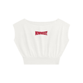 T-shirt Boatneck Raw Edge Crop – Nowrocky™ — zbliżenie na surowo ciętą dolną krawędź
