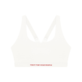 Biustonosz Sportowy Racerback Cut-Out – Nowrocky™ — detal splotu dzianiny przy wycięciu