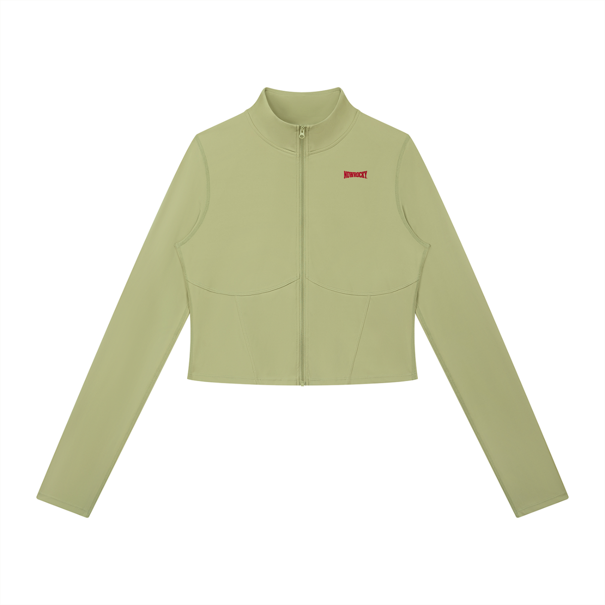 Kurtka Cropped Full-Zip Stójka – Nowrocky™ — kieszeń boczna z zamkiem
