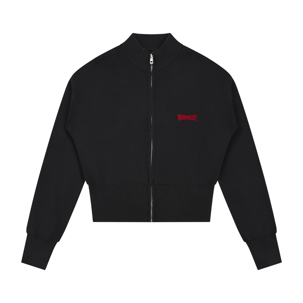Bluza Rozpinana Mock Neck w kolorze czarny – Nowrocky (streetwear)