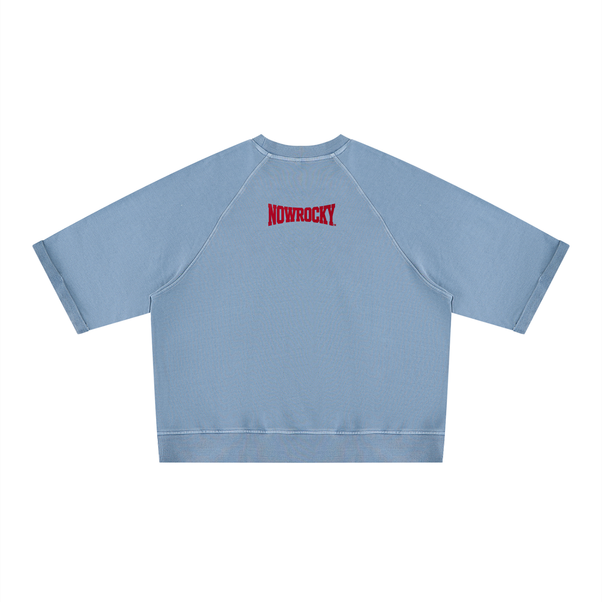 Bluza Vintage Wash Boxy Short Sleeve – Nowrocky™ — dolny ściągacz i szew boczny