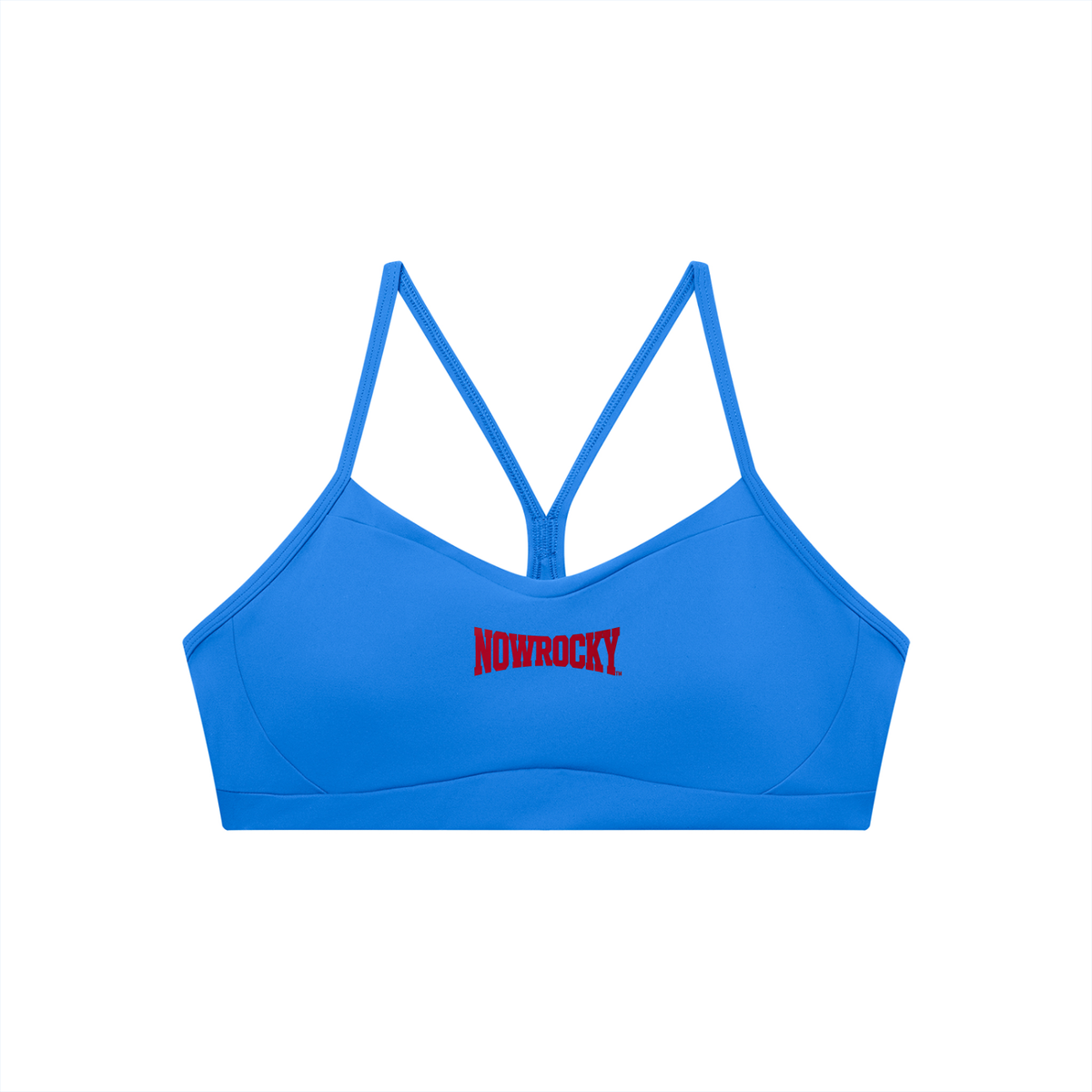 Biustonosz Sportowy Cropped Racerback – Nowrocky™ — biustonosz sportowy z profilu na modelce