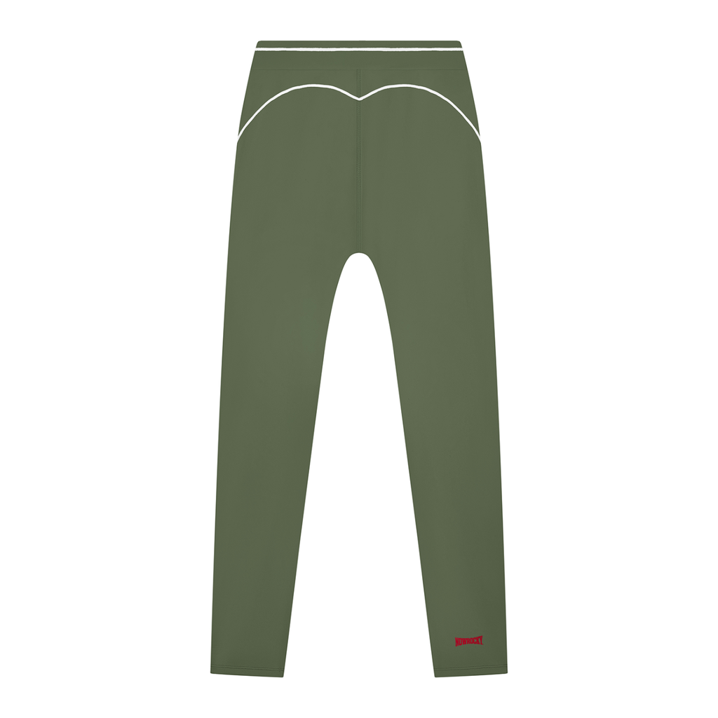 Legginsy Contrast Topstitch – Nowrocky™ — układ na płasko, pełna długość nogawki