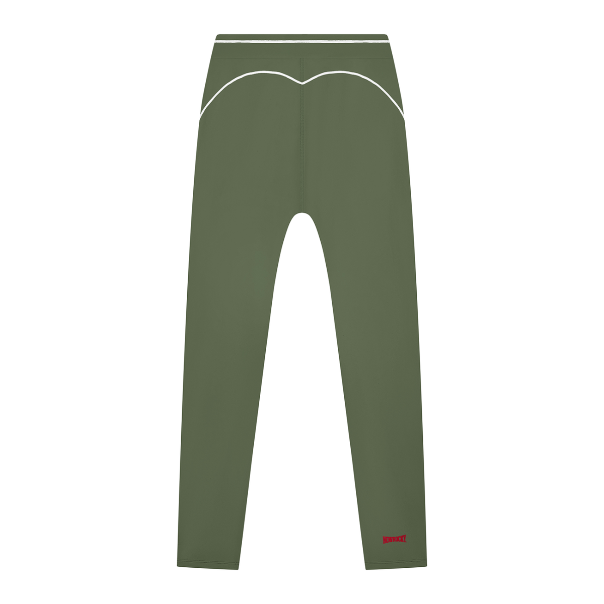 Legginsy Contrast Topstitch – Nowrocky™ — układ na płasko, pełna długość nogawki