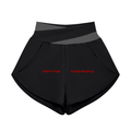 Szorty Panelowe 2-w-1 – Nowrocky™ — damskie szorty sportowe 2-w-1 z panelami, ujęcie z przodu na modelce