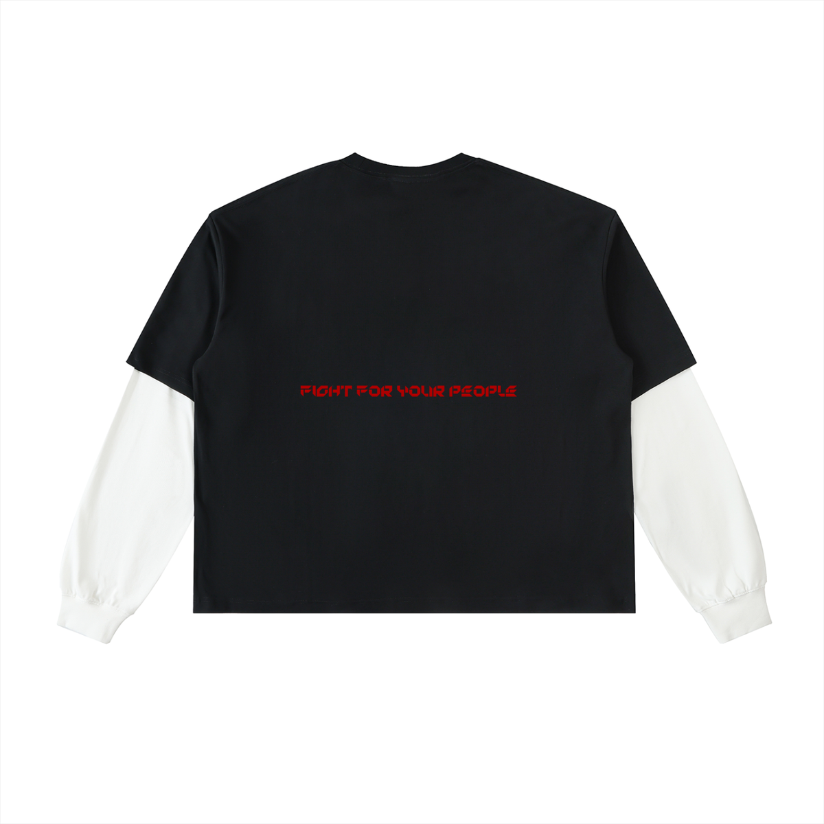 Longsleeve Layered Contrast Sleeve – Nowrocky™ — longsleeve z kontrastowymi rękawami, tył