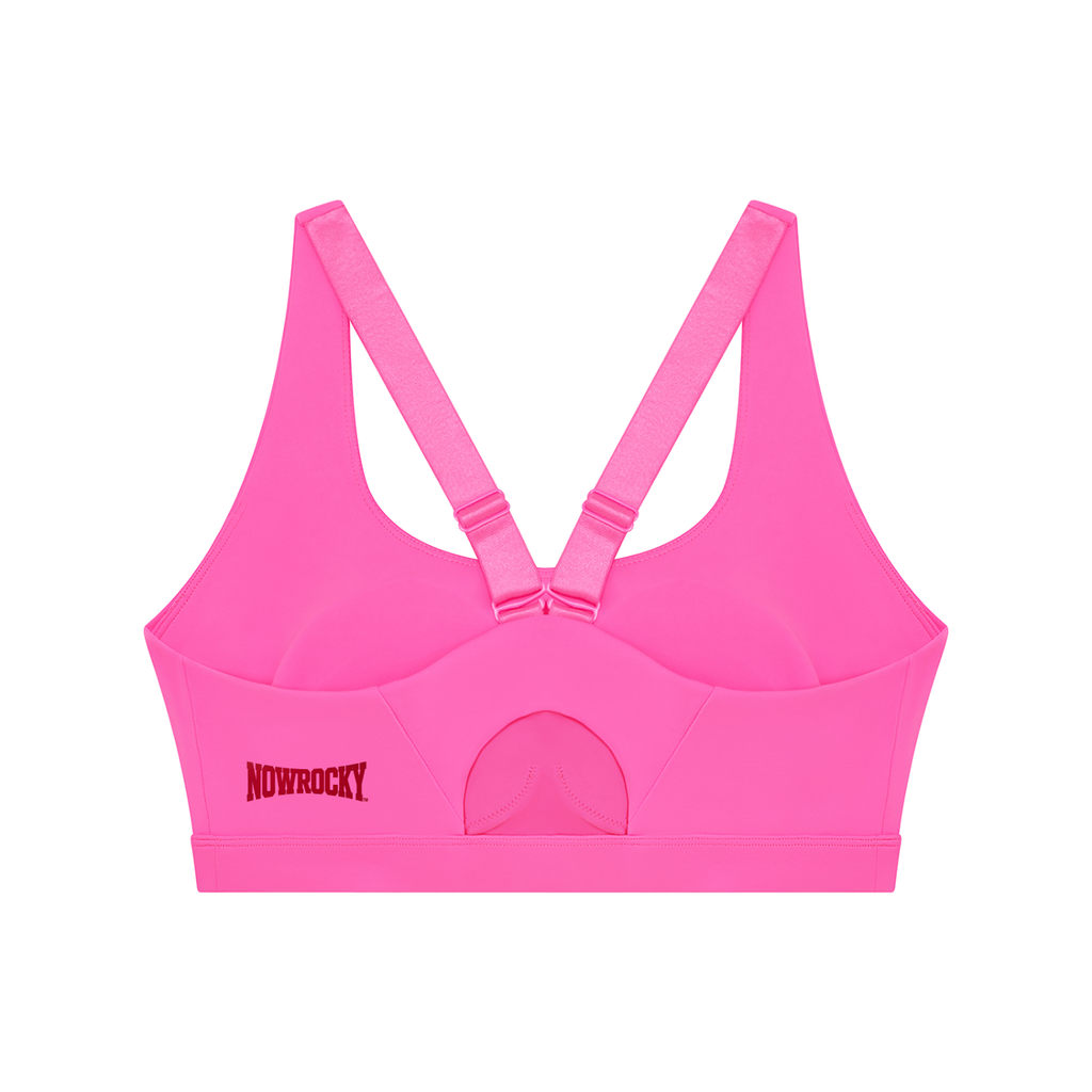 Biustonosz Sportowy Racerback Cut-Out – Nowrocky™ — układ na płasko na jasnym tle