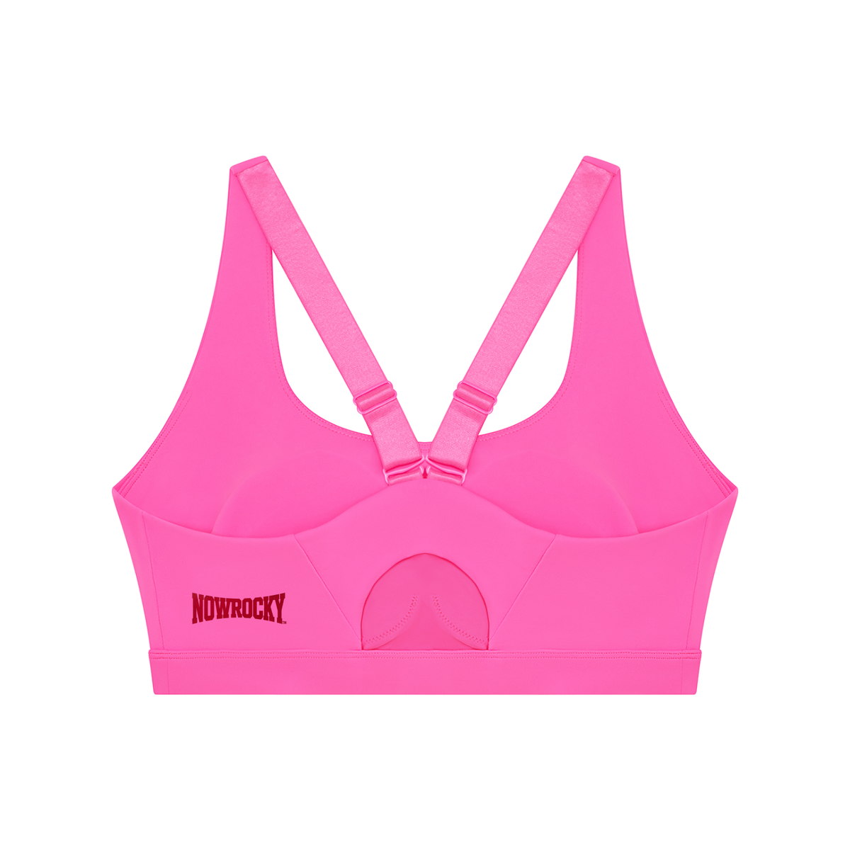 Biustonosz Sportowy Racerback Cut-Out – Nowrocky™ — układ na płasko na jasnym tle