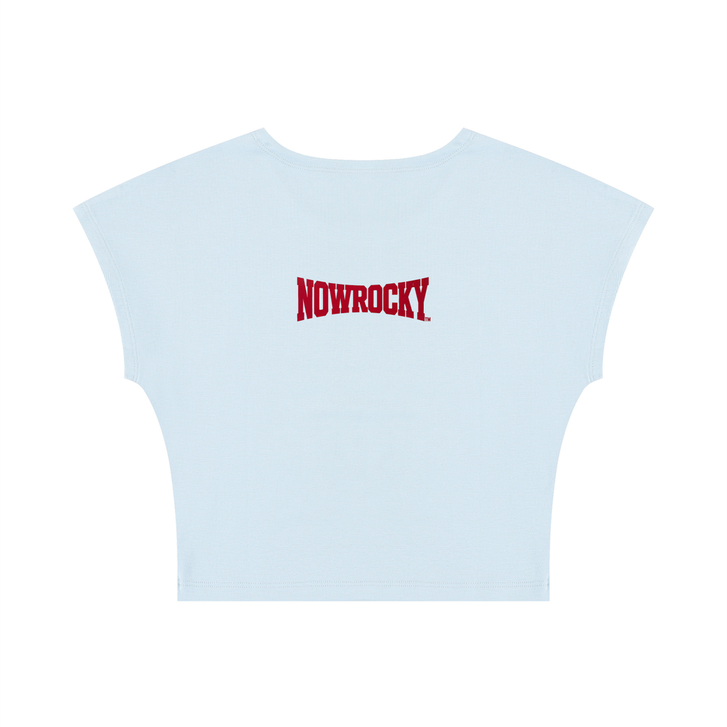T-shirt Slim Crop – Nowrocky™ — dolna krawędź kroju crop