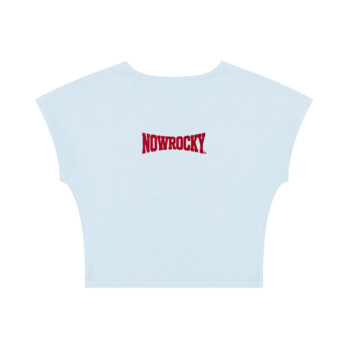 T-shirt Slim Crop – Nowrocky™ — dolna krawędź kroju crop