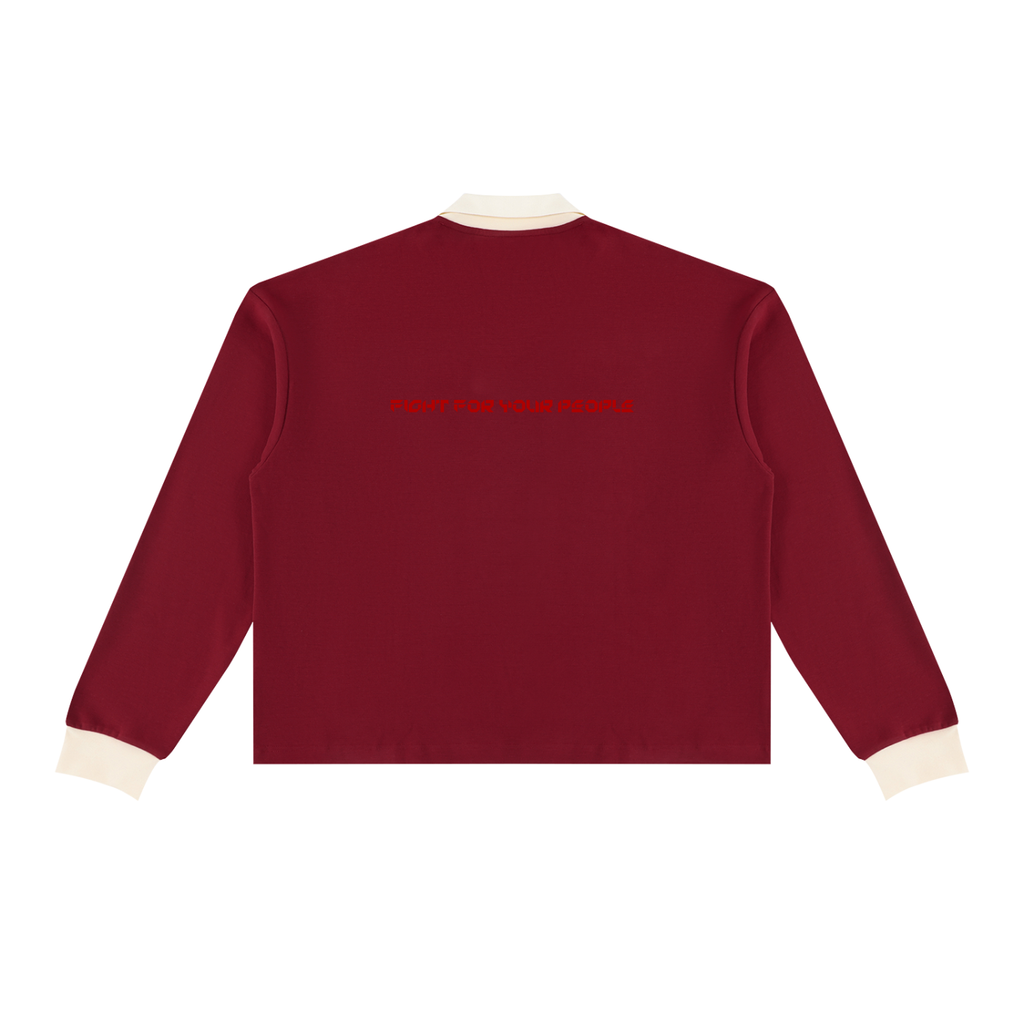 Bluza Color Block Polo Collar – Nowrocky™ — styk dwóch kolorów na tułowiu