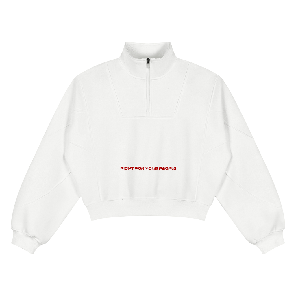 Bluza Fleece Quarter-Zip w kolorze bialy – Nowrocky (streetwear)
