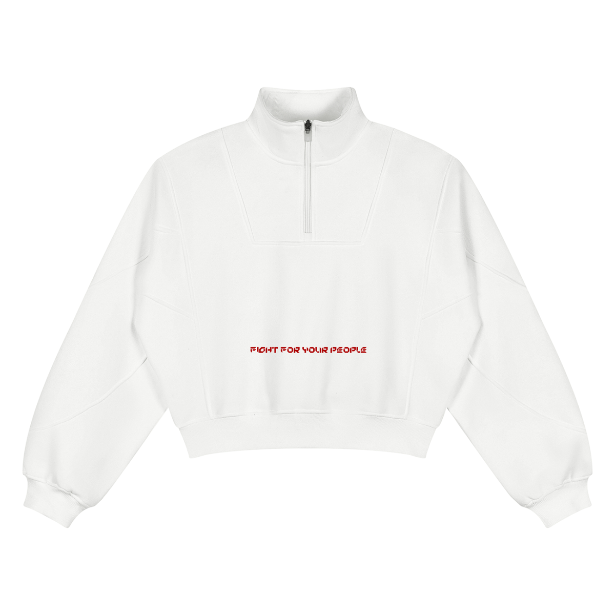 Bluza Fleece Quarter-Zip w kolorze bialy – Nowrocky (streetwear)