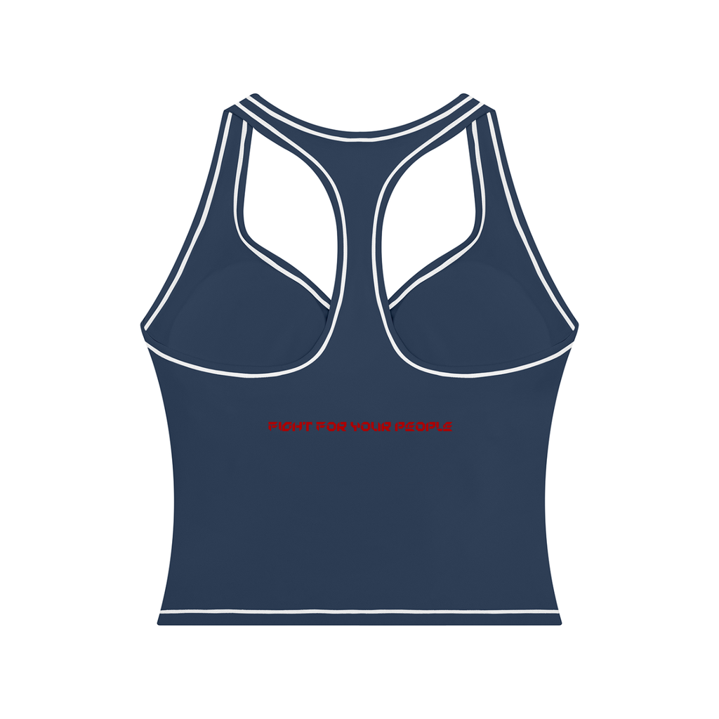 Tank Top Racerback Contrast Stitch – Nowrocky™ — zbliżenie na kontrastowe przeszycie