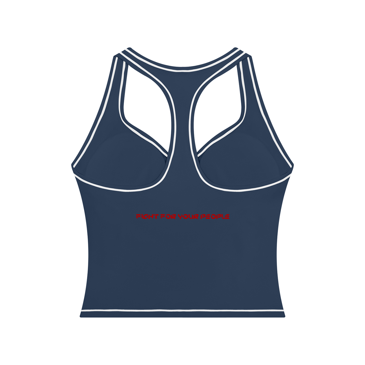 Tank Top Racerback Contrast Stitch – Nowrocky™ — zbliżenie na kontrastowe przeszycie