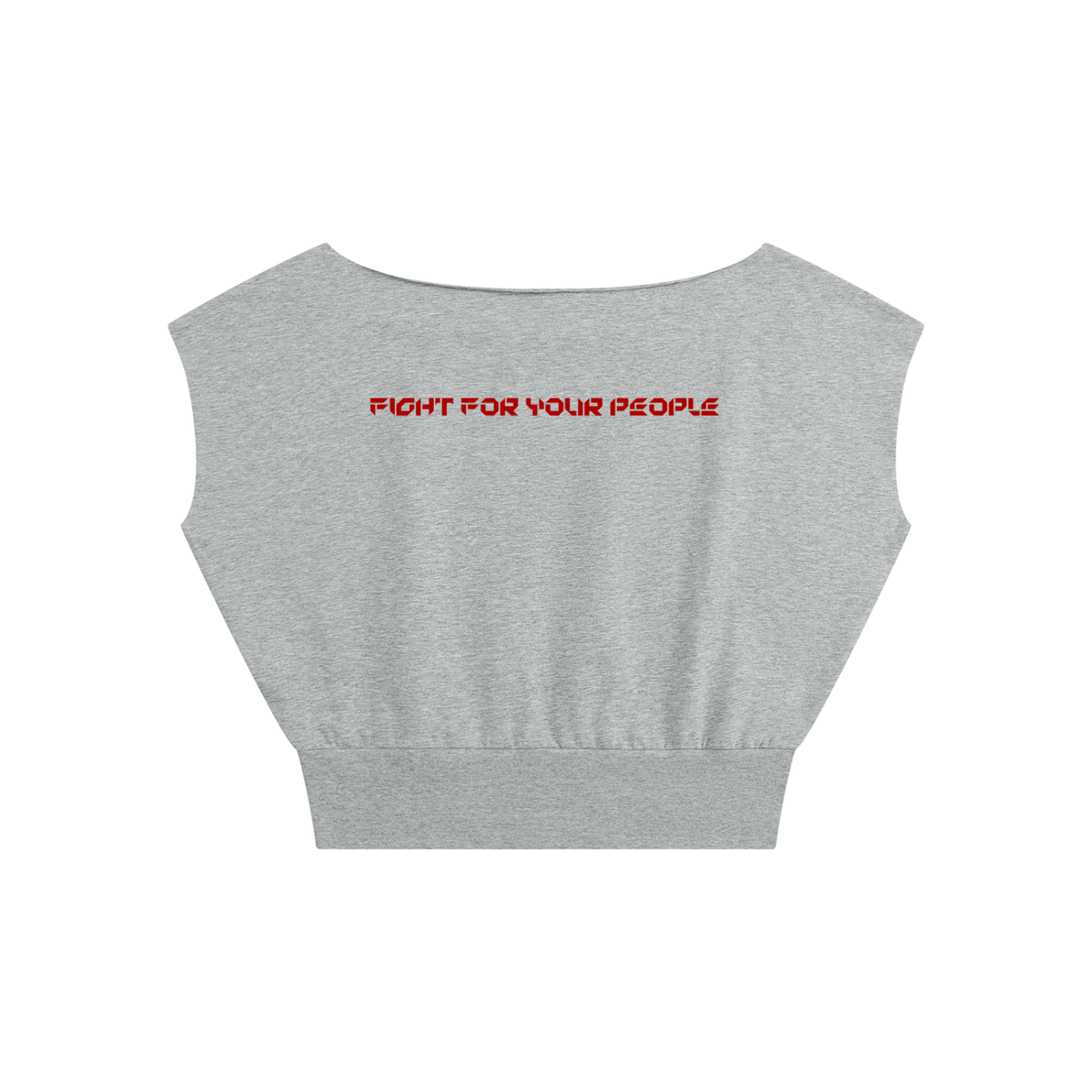 T-shirt Boatneck Raw Edge Crop – Nowrocky™ — kadr trzy czwarte sylwetki