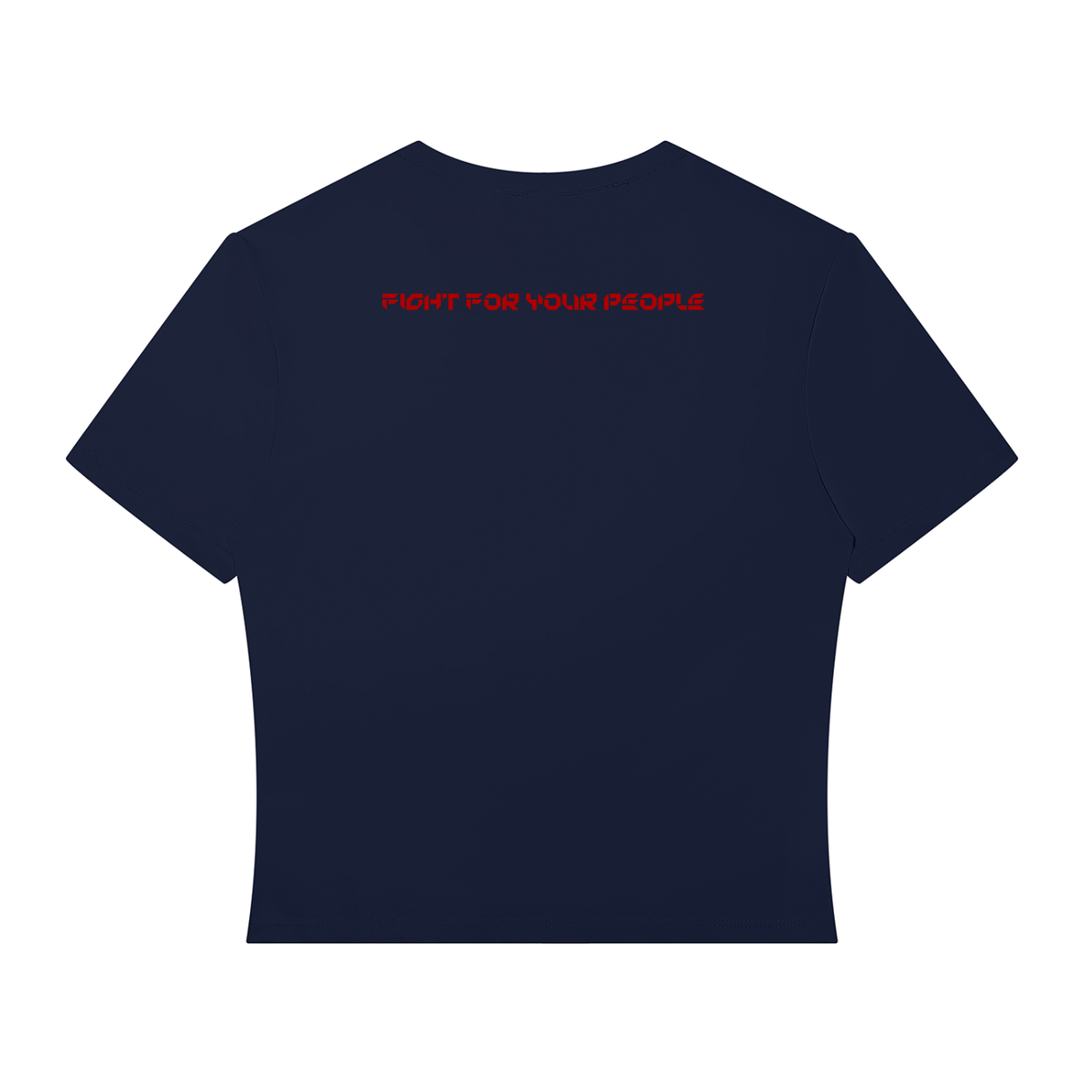 T-shirt Crop Performance – Nowrocky™ — zbliżenie na dekolt i ściągacz przy szyi