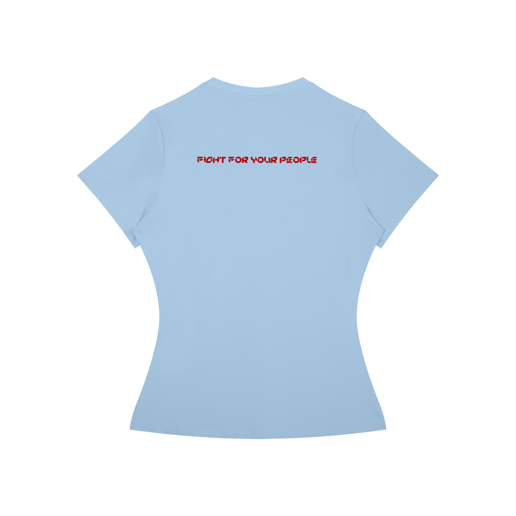 T-shirt Slim Fit Performance – Nowrocky™ — układ na płasko, strona tylna