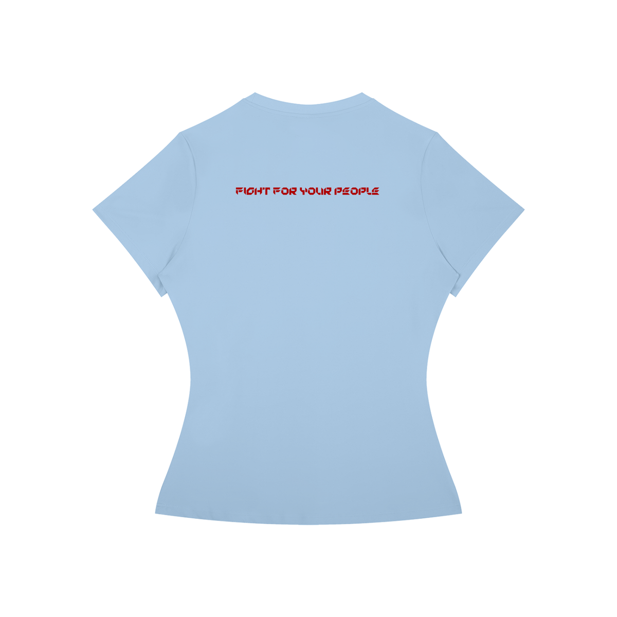 T-shirt Slim Fit Performance – Nowrocky™ — układ na płasko, strona tylna