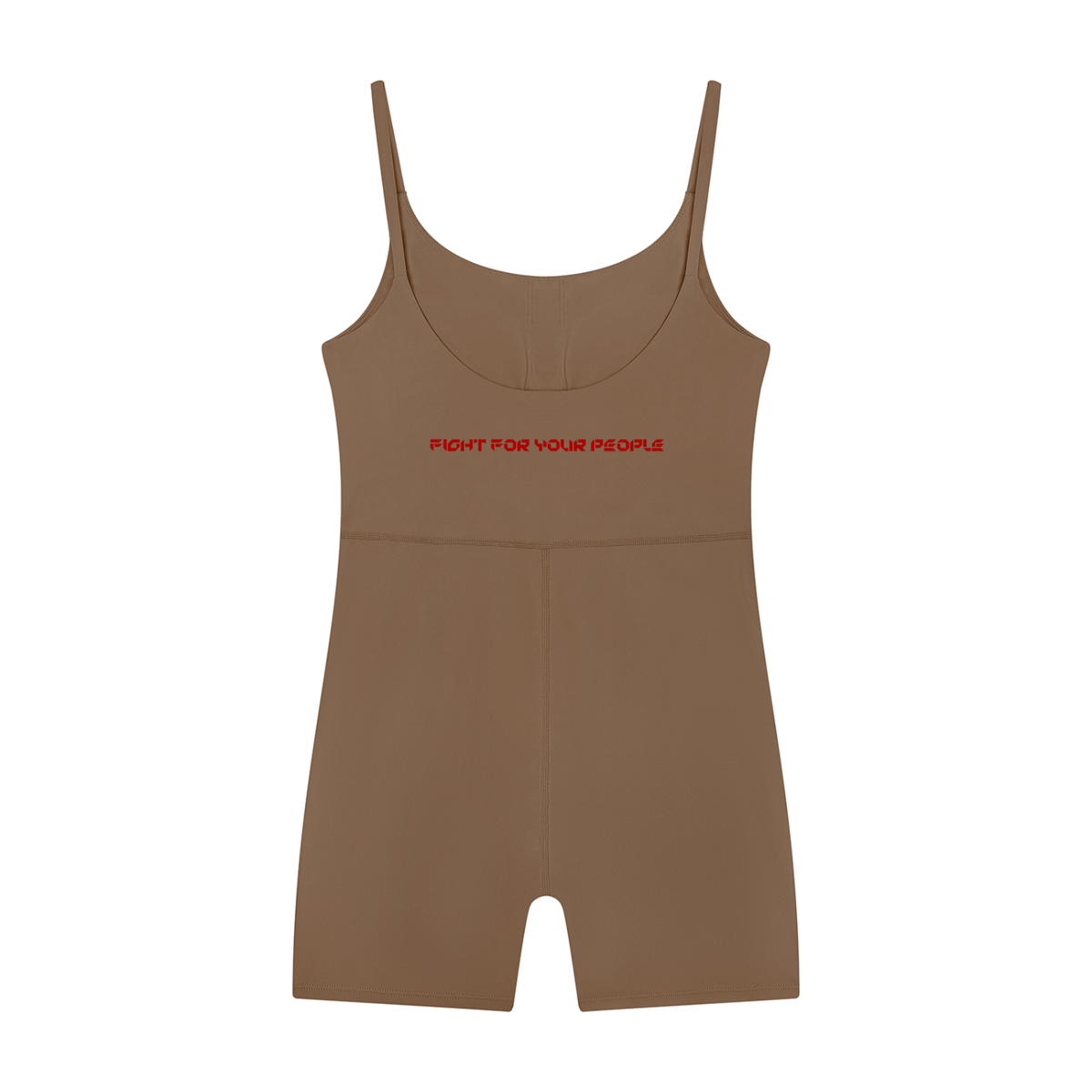 Romper Treningowy U-Neck – Nowrocky™ — układ na płasko, pełny obrys kroju