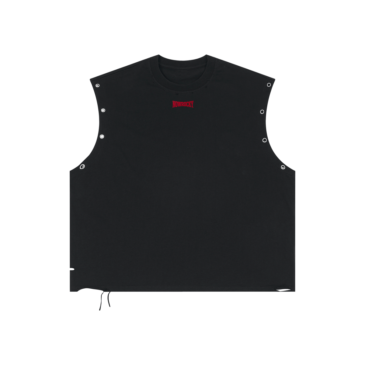 Tank Top Distressed Grommet w kolorze czarny – Nowrocky (streetwear)