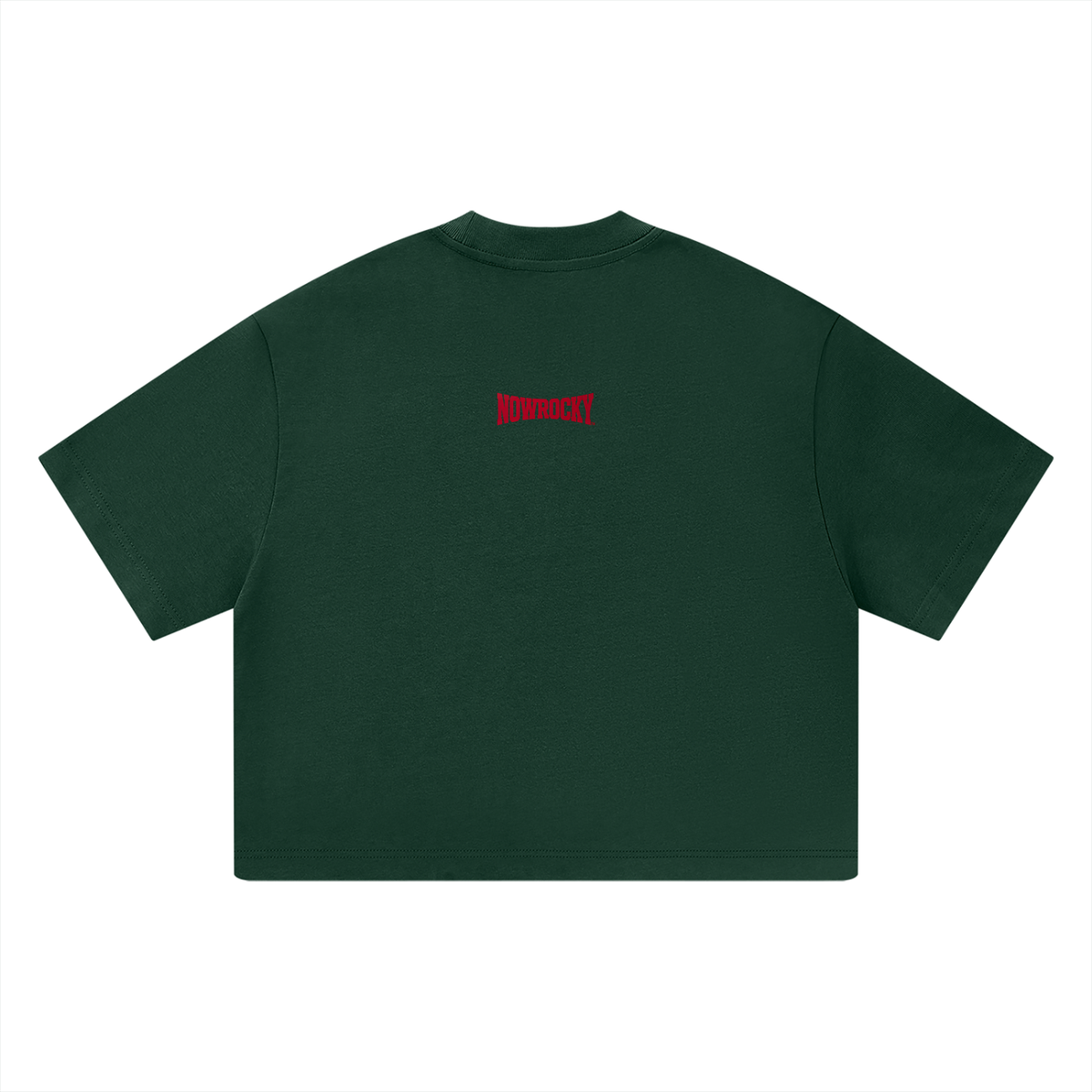 T-shirt Heavyweight Boxy Crop – Nowrocky™ — kadr trzy czwarte sylwetki