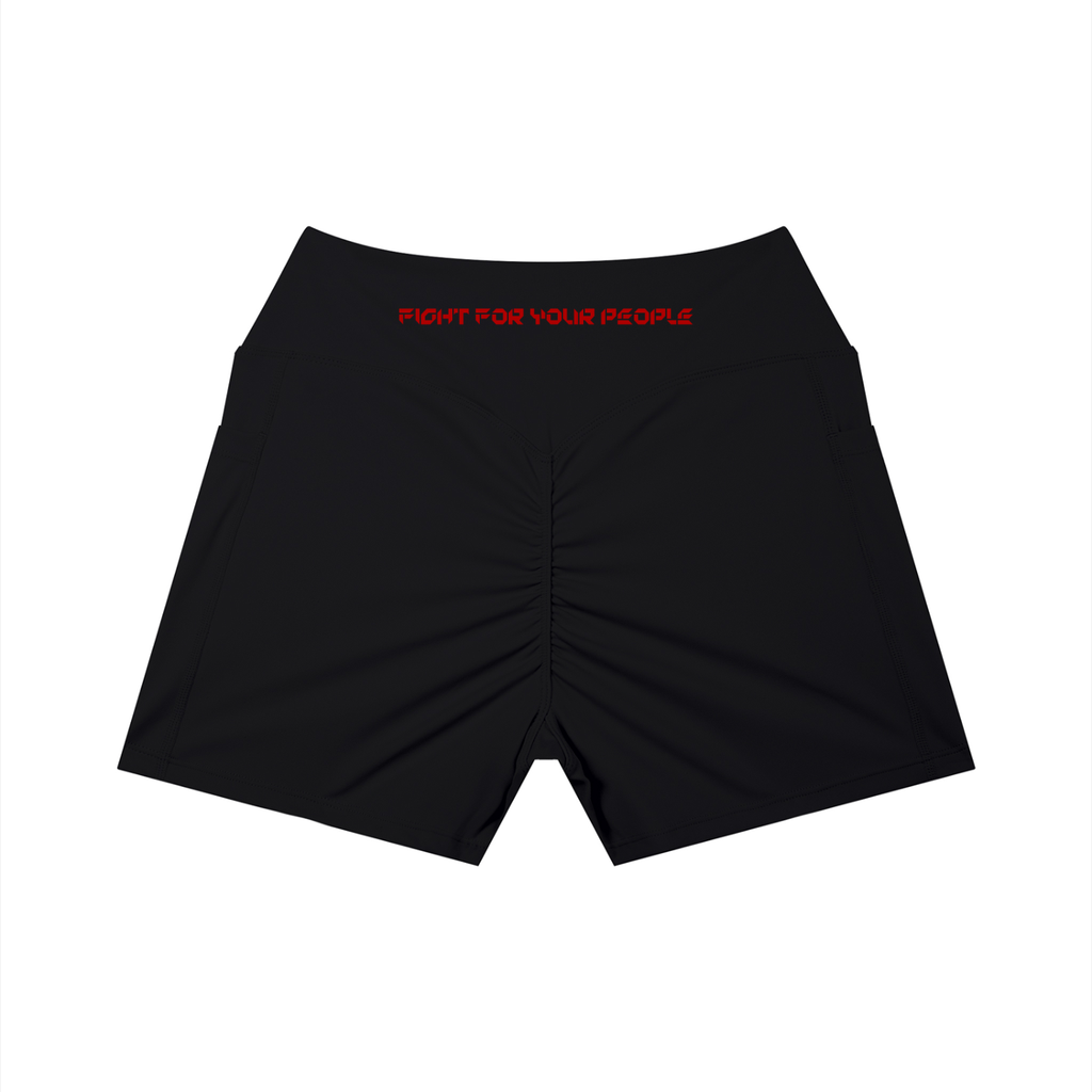 Szorty Treningowe High Waist z Kieszeniami – Nowrocky™ — szorty od tyłu, wysoki stan