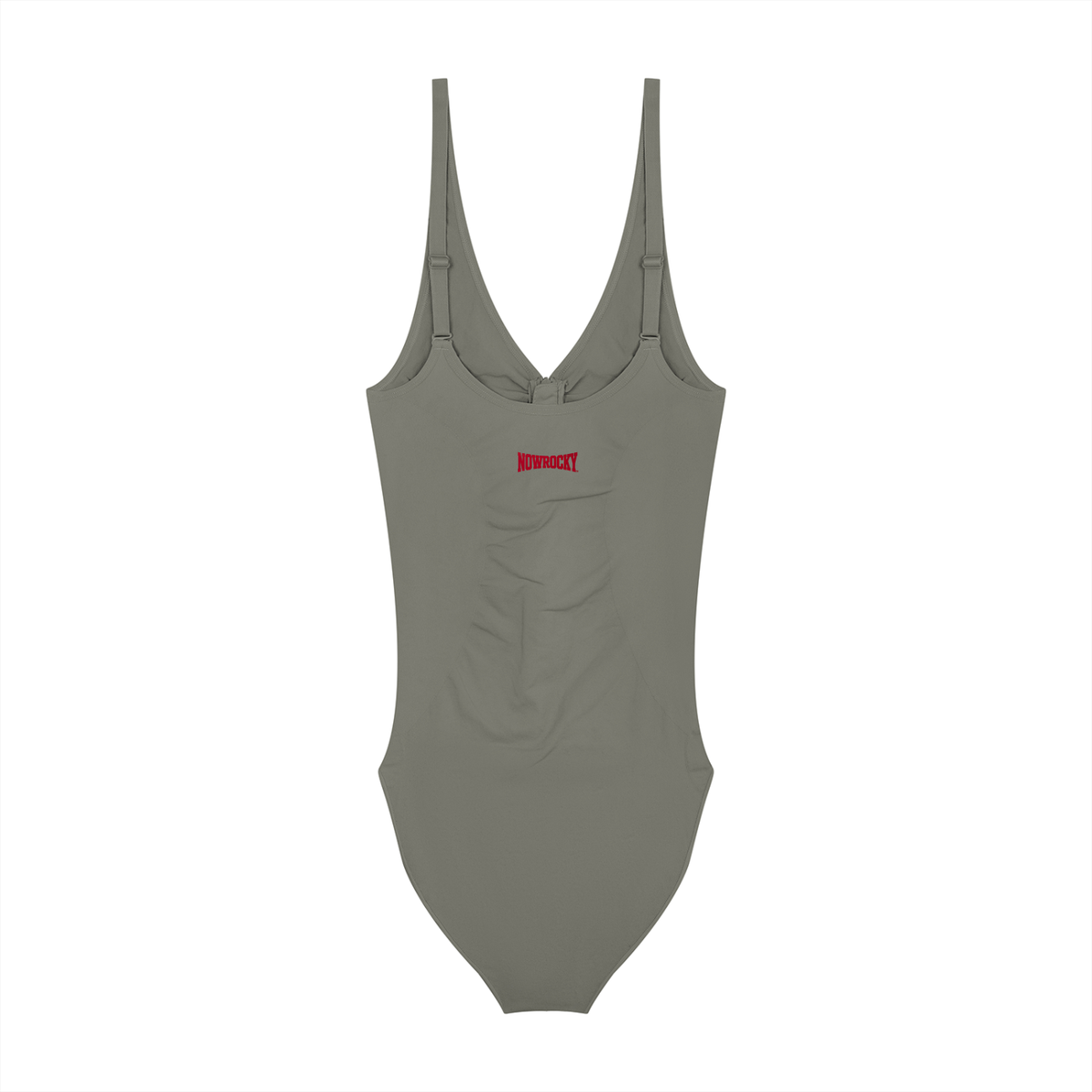 Body Full-Zip Ruched – Nowrocky™ — układ na płasko na jasnym tle