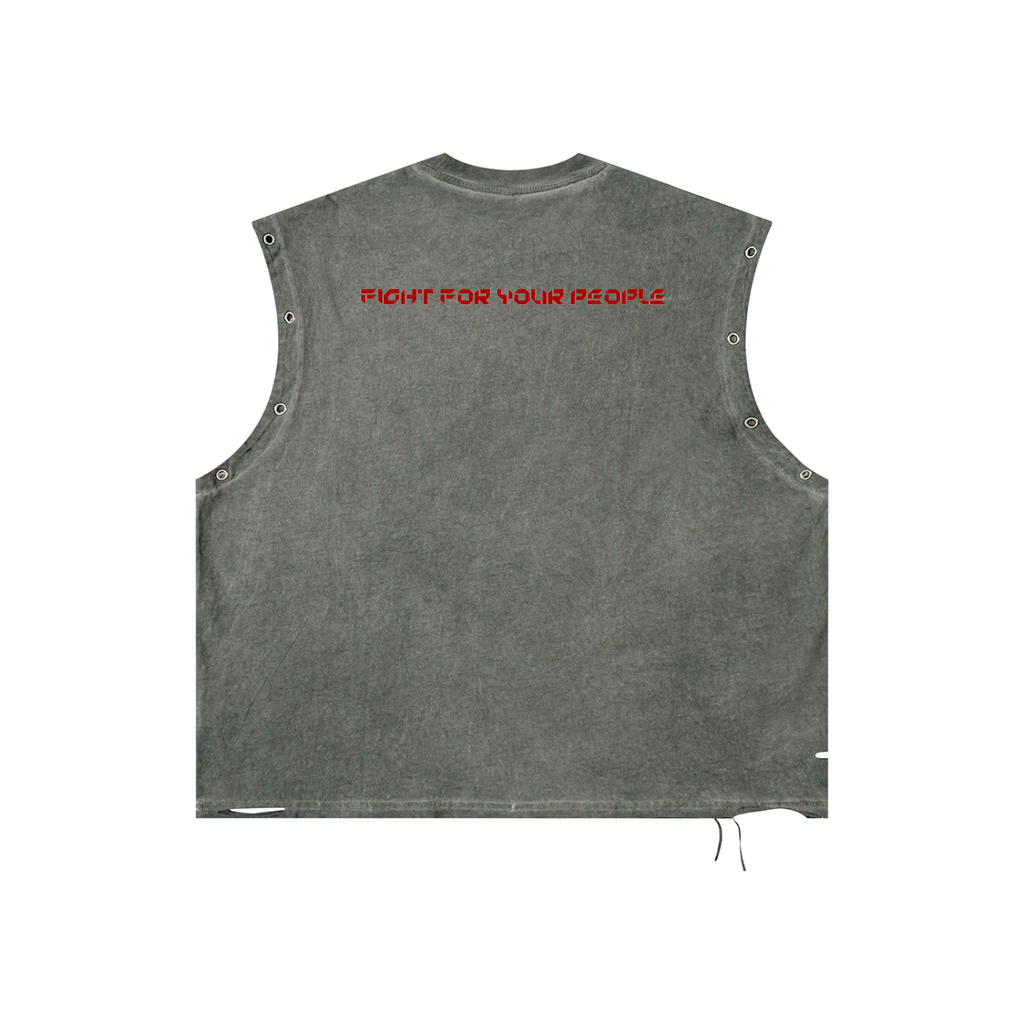 Tank Top Distressed Grommet – Nowrocky (streetwear)