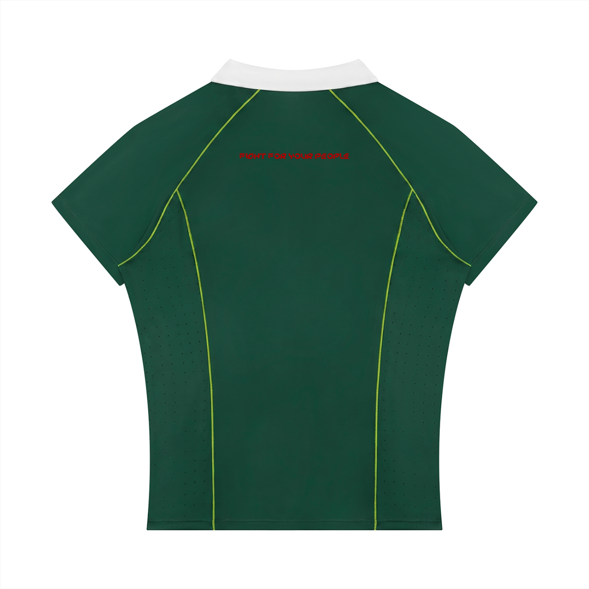 Polo Damskie Quarter-Zip Contrast Collar – Nowrocky™ — ujęcie trzy czwarte, dopasowany krój