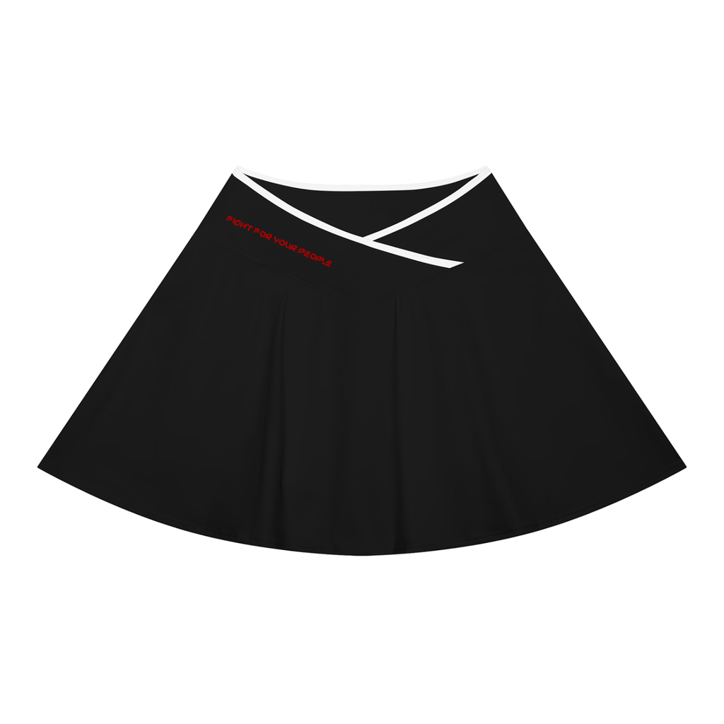 Spódnica A-Line Crossover – Nowrocky™ — spódnica sportowa z zakładką crossover, ujęcie z przodu