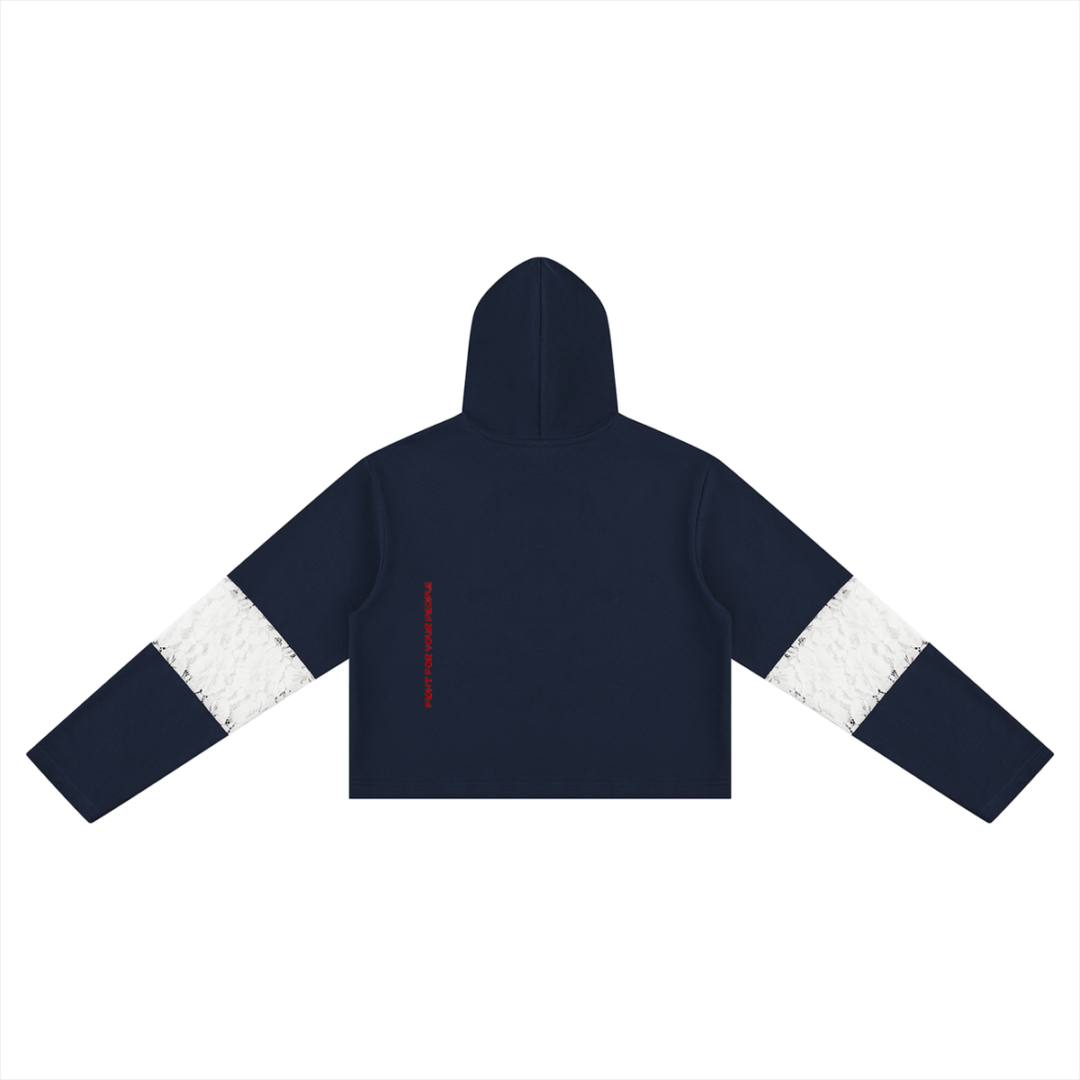 Bluza z Kapturem Crop Koronka – Nowrocky (streetwear)