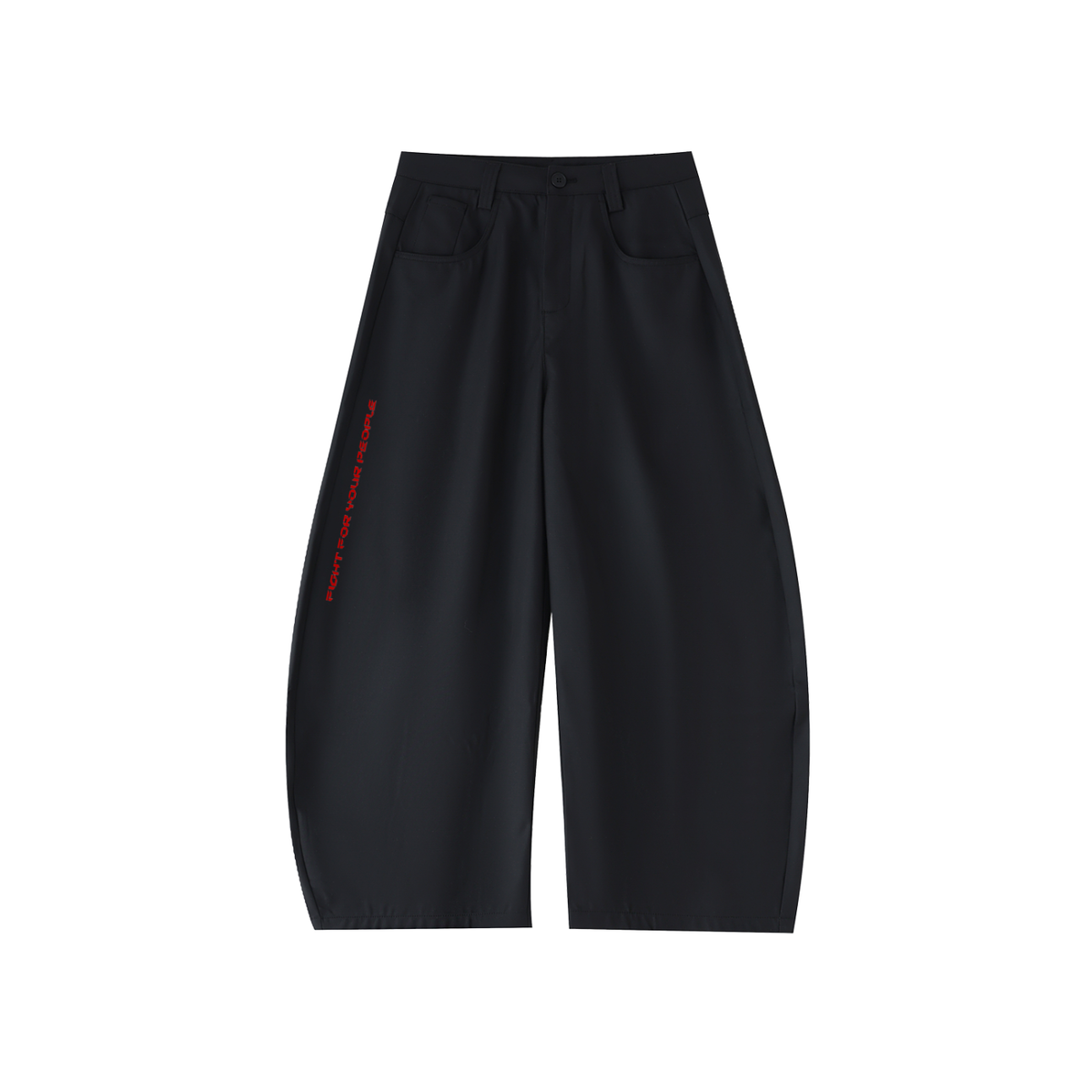 Spodnie Barrel Leg Tailored – Nowrocky™ — eleganckie spodnie o kroju barrel leg, ujęcie z przodu