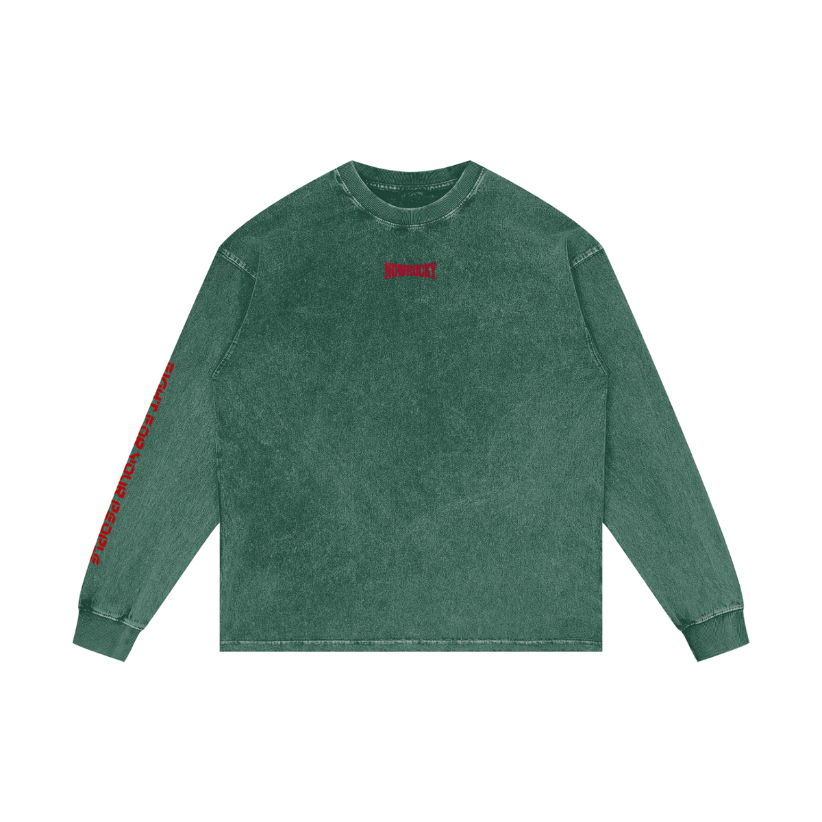 Longsleeve Acid Wash Oversize – Nowrocky™ — luźna koszulka z długim rękawem, z profilu