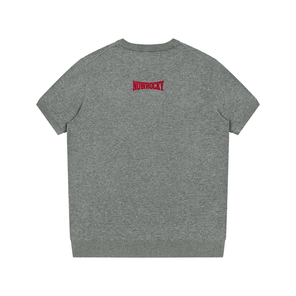 T-shirt Dziany Crewneck – Nowrocky™ — układ na płasko, strona tylna
