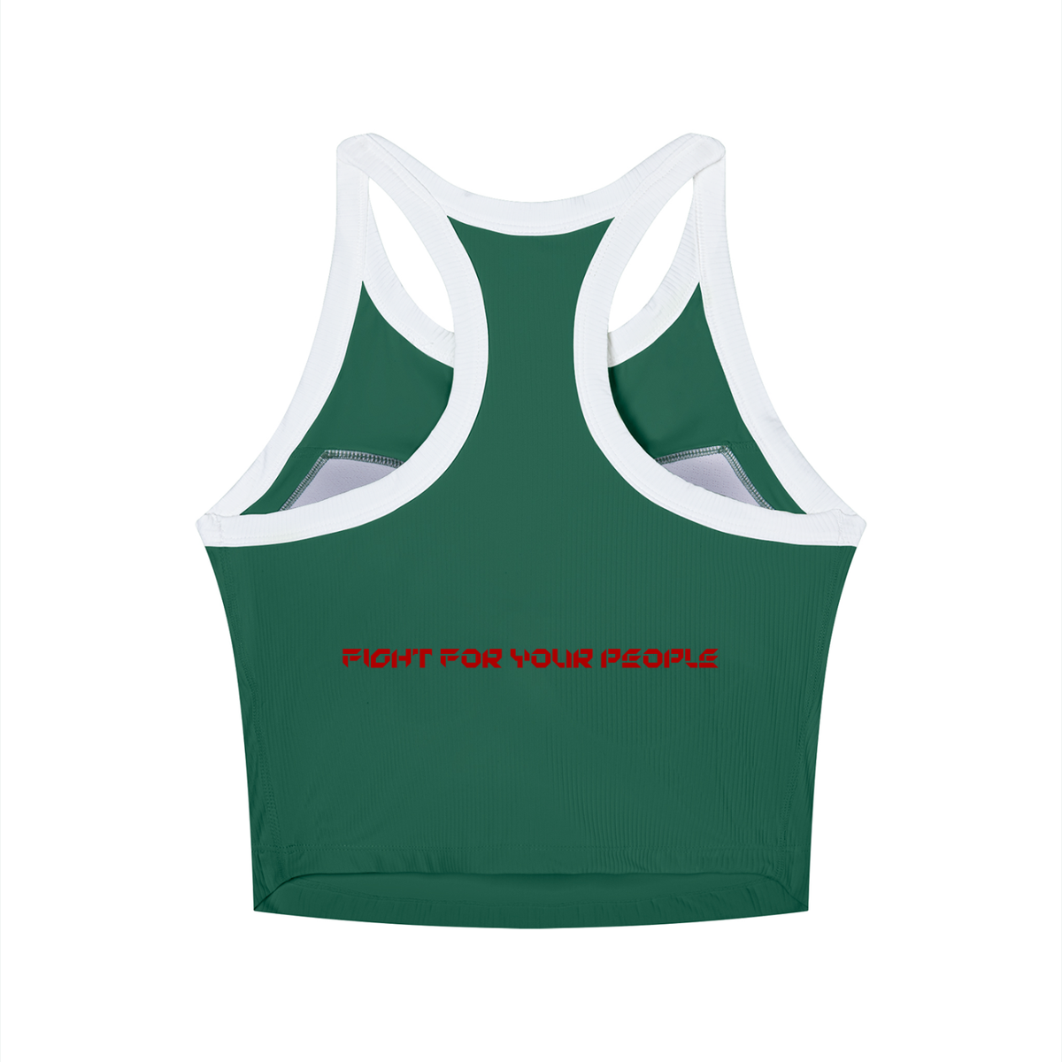 Tank Top Color Block Prążkowany – Nowrocky™ — zbliżenie na prążkowany splot dzianiny