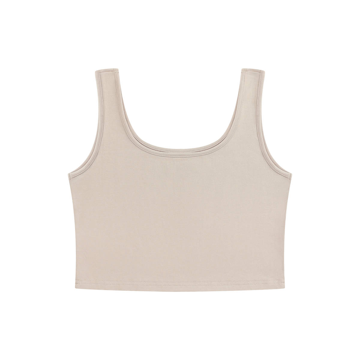 Tank Top Crop Bodycon – Nowrocky™ — dekolt i obszycie górnej krawędzi