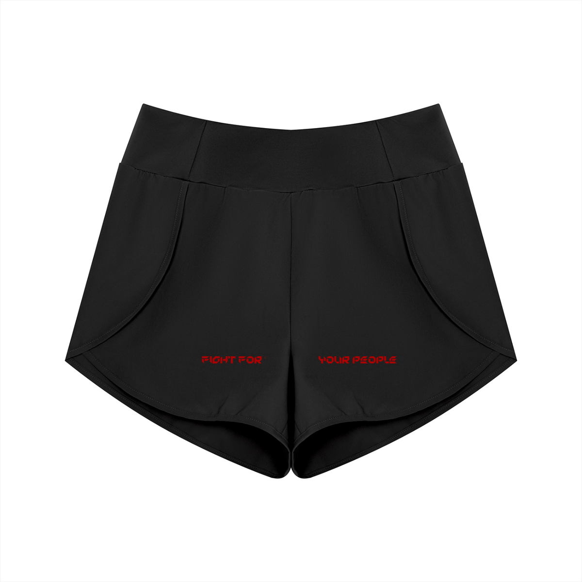 Szorty High Rise 2-in-1 – Nowrocky™ — damskie szorty sportowe z wysokim stanem, ujęcie z przodu na modelce