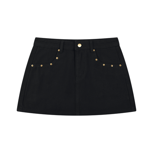 Spódnica Jeansowa Mini z Ćwiekami – Nowrocky (streetwear)