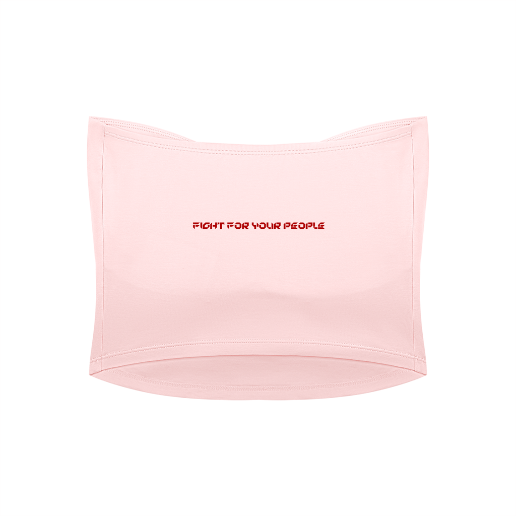 Tank Top Bandeau Ruched Crop – Nowrocky™ — faktura dzianiny w powiększeniu