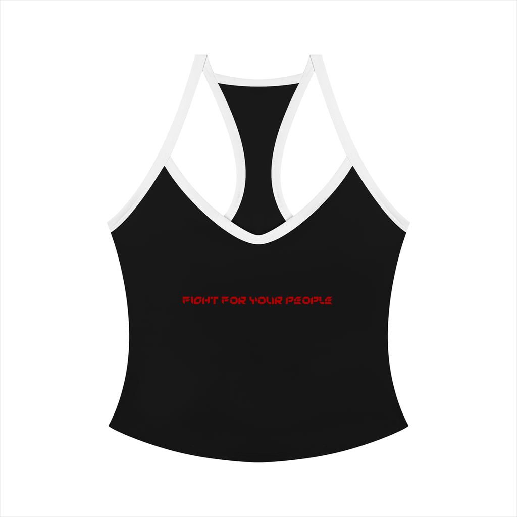 Tank Top Color Block Racerback – Nowrocky™ — koszulka na ramiączkach w bloki kolorów, przód