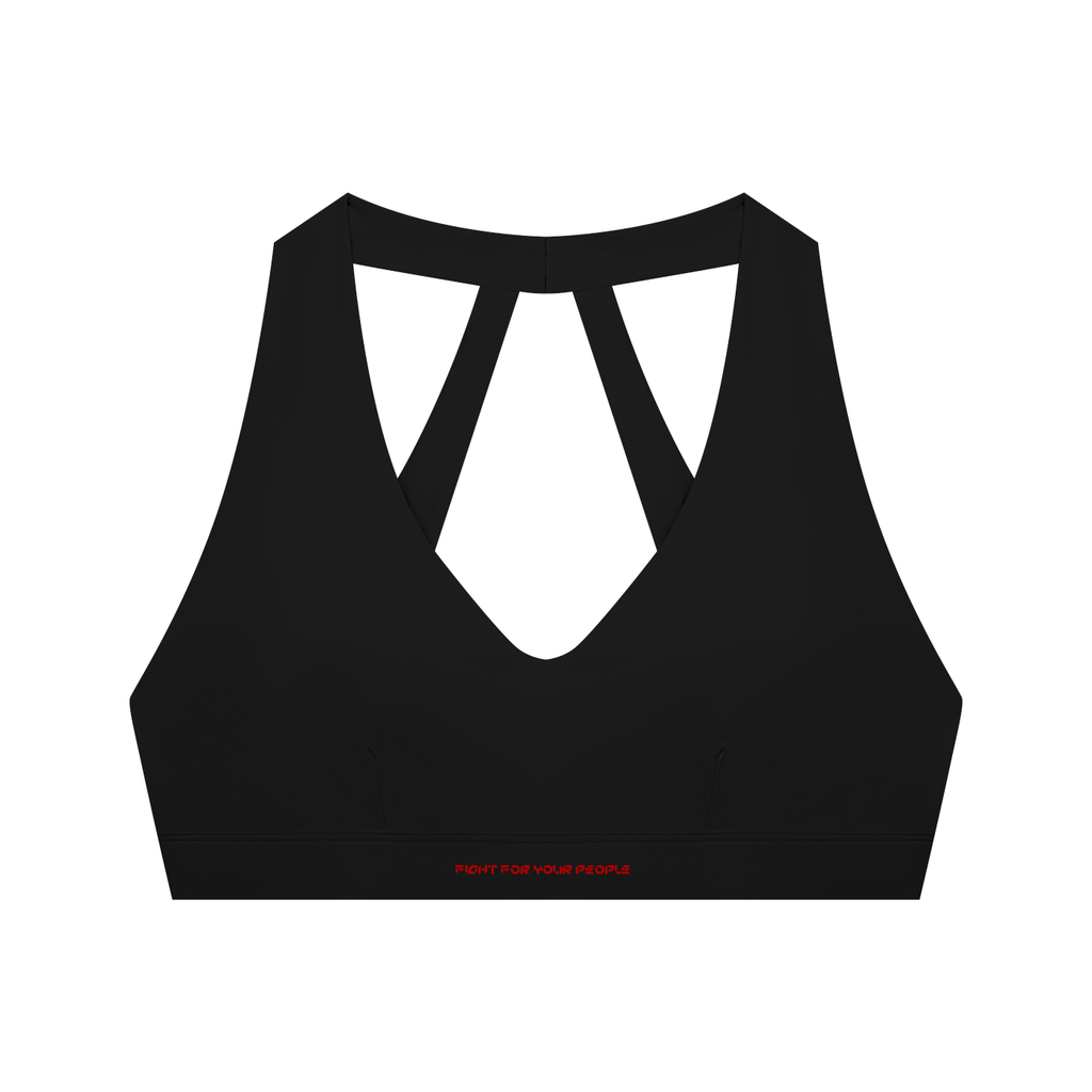 Biustonosz Sportowy Halter Cropped Cut-Out – Nowrocky™ — stanik sportowy typu halter, przód