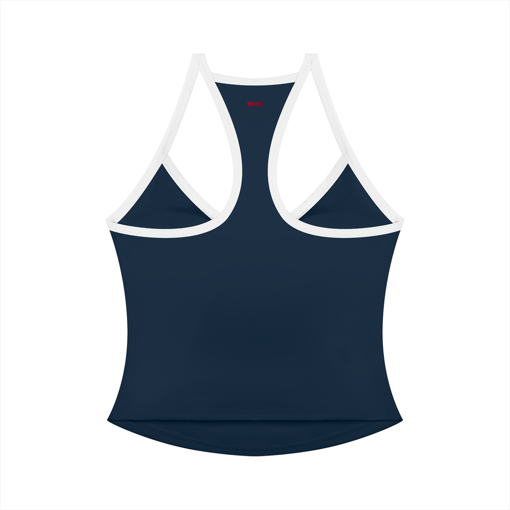 Tank Top Color Block Racerback – Nowrocky™ — wykrój racerback na plecach, zbliżenie