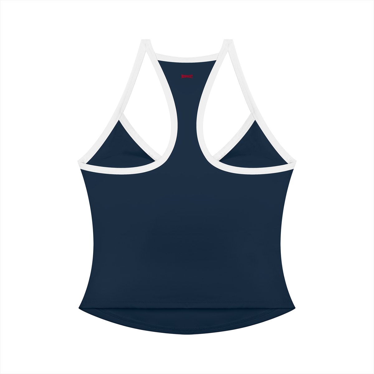 Tank Top Color Block Racerback – Nowrocky™ — wykrój racerback na plecach, zbliżenie