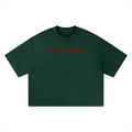 T-shirt Heavyweight Boxy Crop – Nowrocky™ — t-shirt crop z gęstej bawełny, ujęcie z profilu