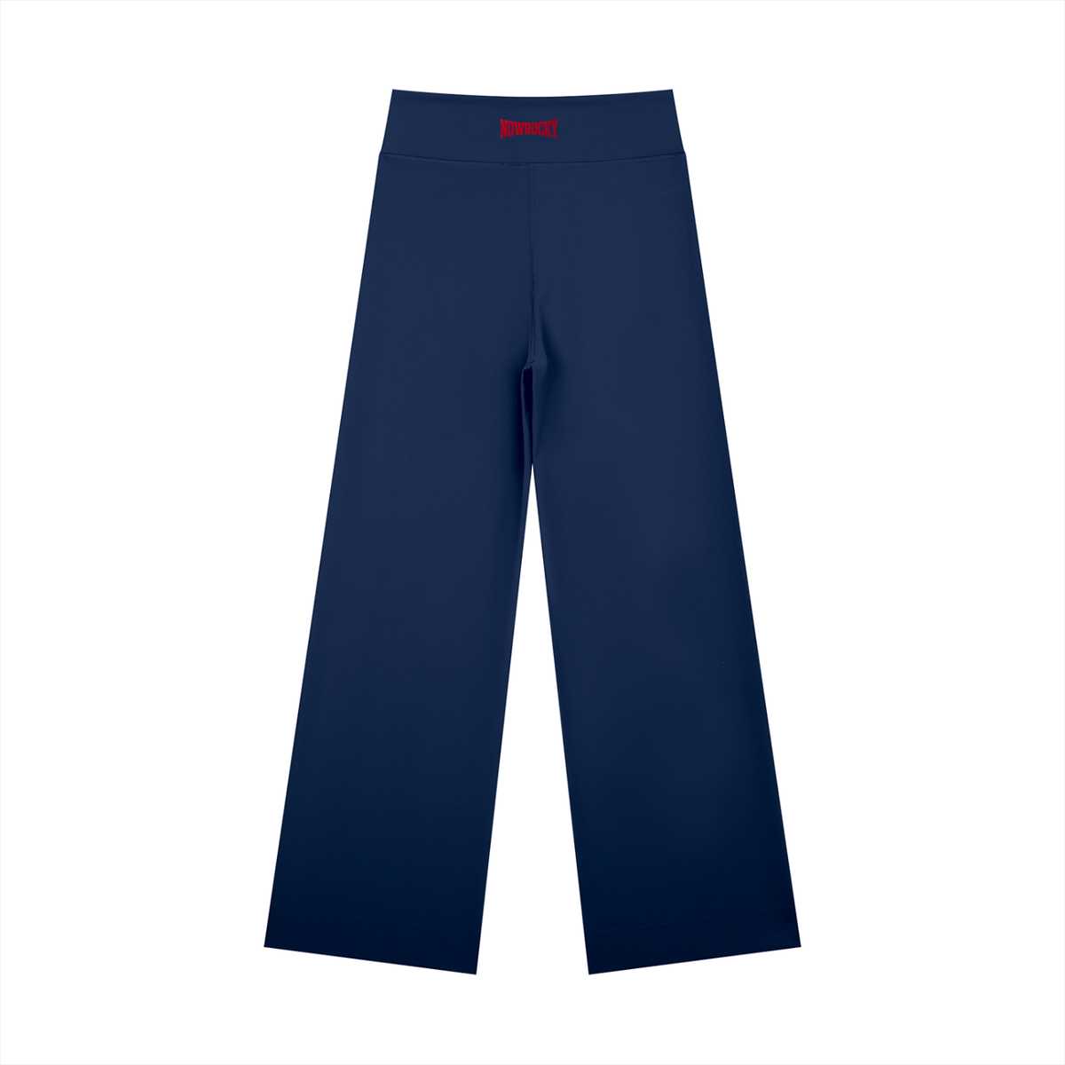 Spodnie Straight Leg Wysoki Stan – Nowrocky™ — zbliżenie na szeroki pas w talii