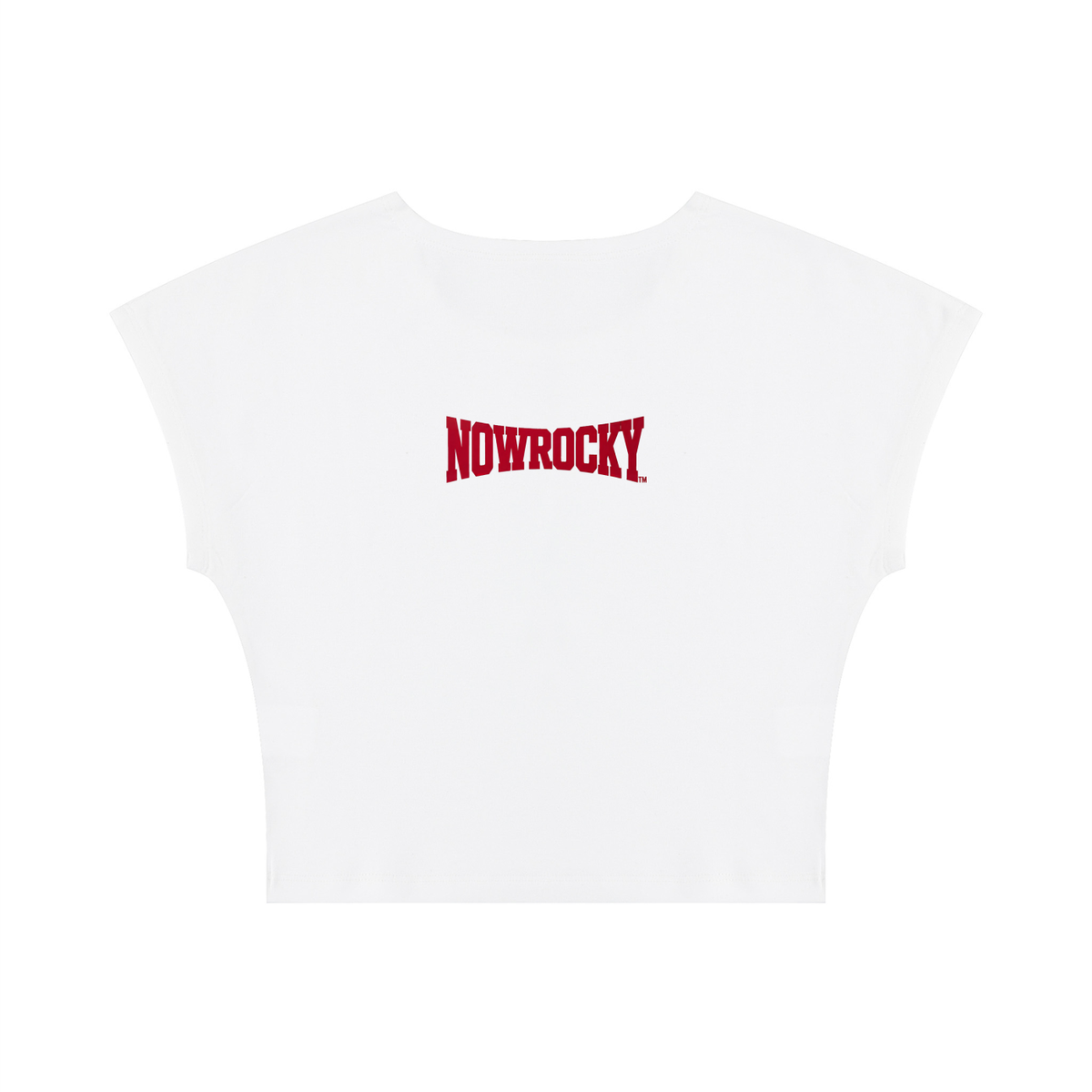 T-shirt Slim Crop – Nowrocky™ — kadr trzy czwarte, prawa strona