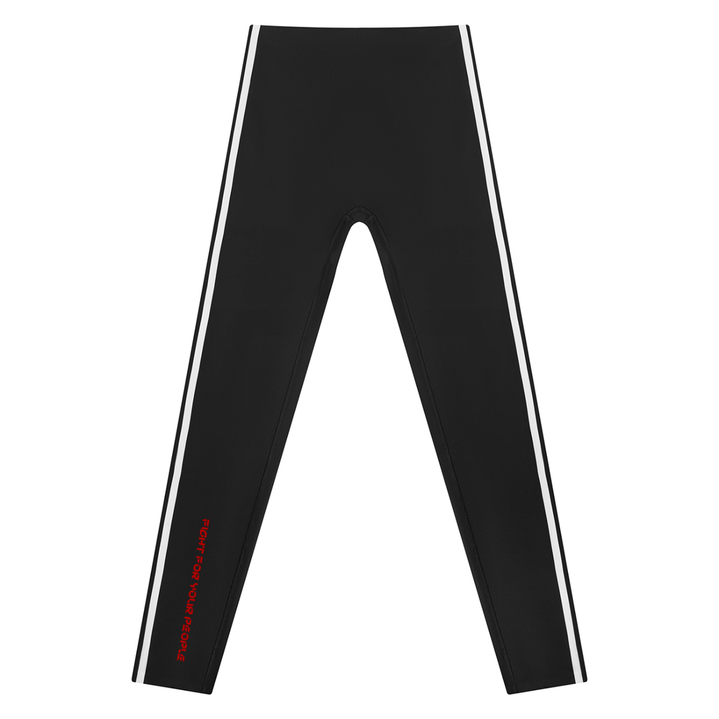 Legginsy High Rise z Lampasem – Nowrocky™ — damskie legginsy z wysokim stanem i lampasem, ujęcie z przodu