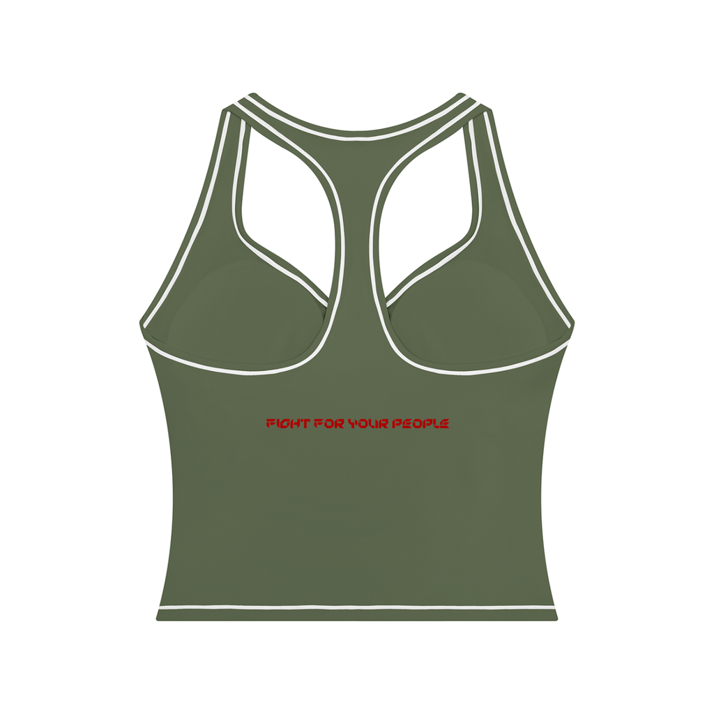 Tank Top Racerback Contrast Stitch – Nowrocky™ — detal szwu bocznego